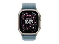 Apple Watch Ultra 3 - natural titanium - Yes smart watch with Alpine Loop - light blue - 64 GB