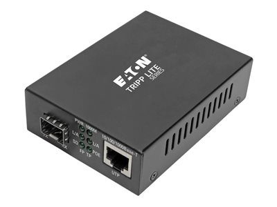 Tripp Lite Gigabit SFP Fiber to Ethernet Media Converter, POE+