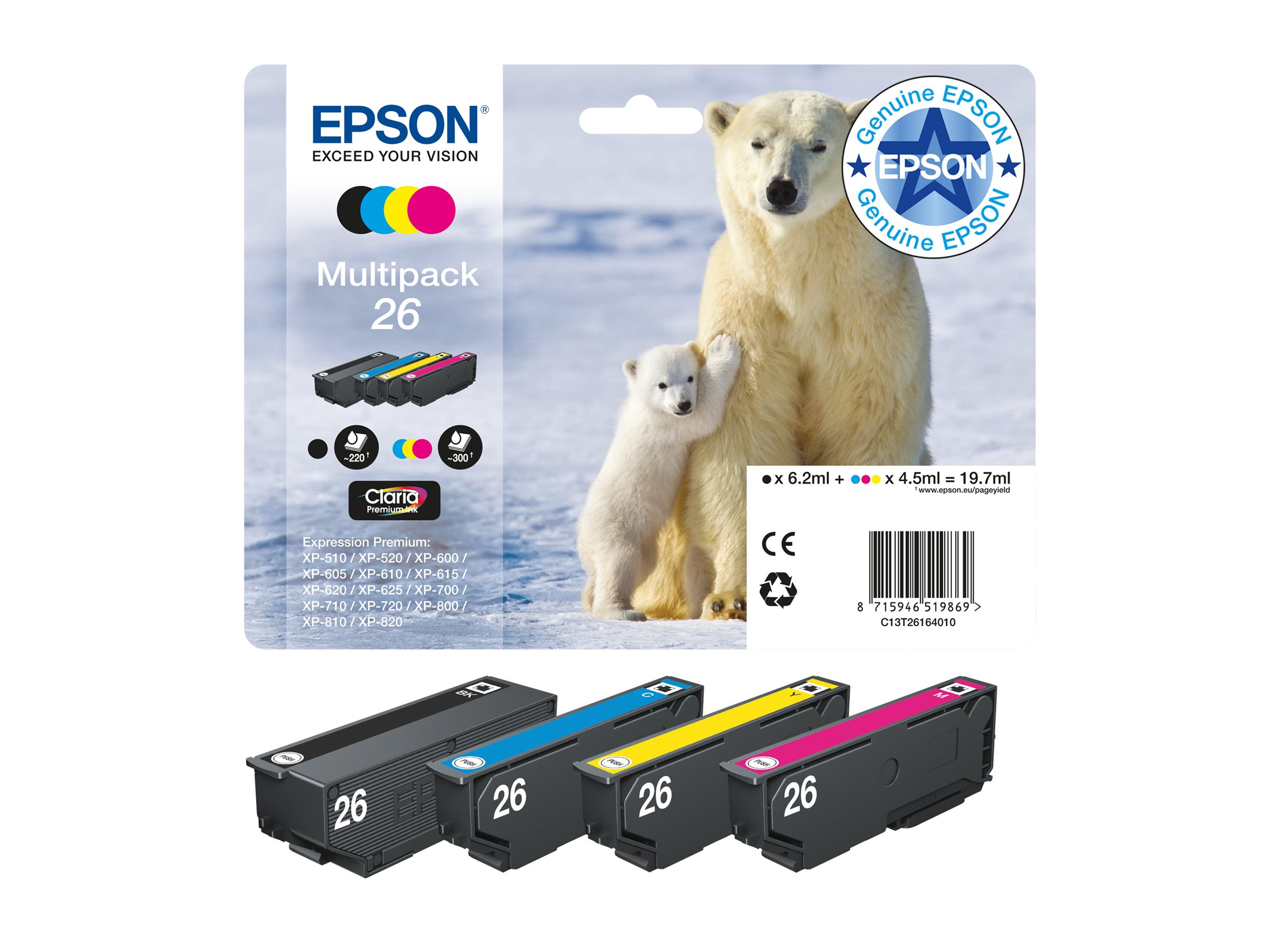 EPSON 3LB 26 ink cartridge black w/s