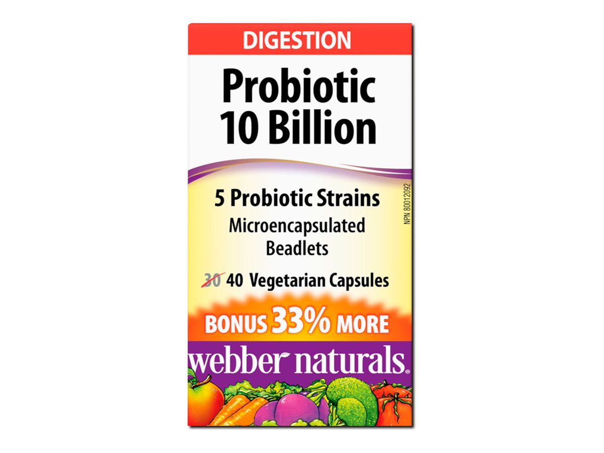 Webber Naturals Probiotic 10 Billion Vegetarian Capsules - 40s