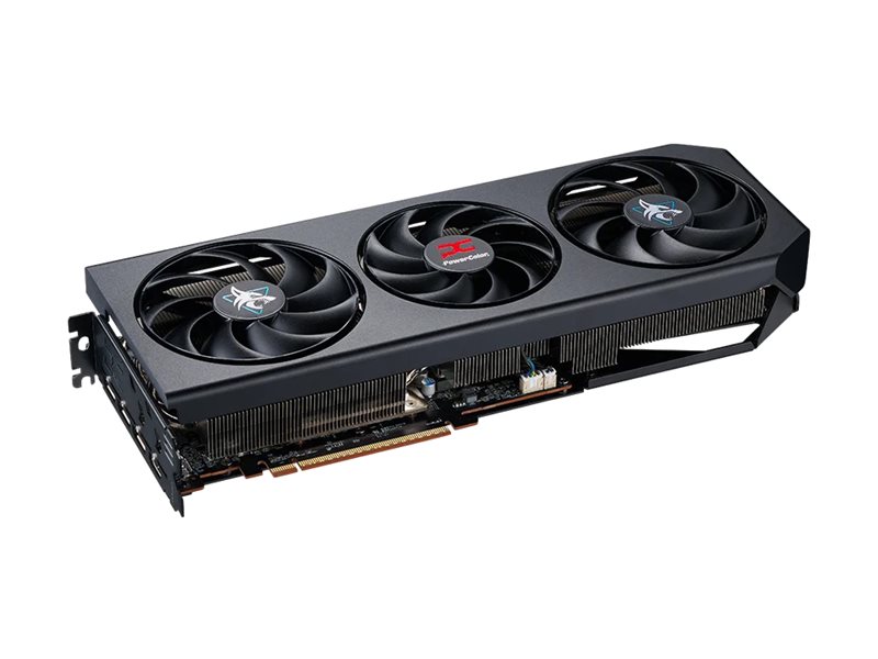 PowerColor Hellhound Radeon RX 9070 XT graphics card Radeon RX 9070 XT 16 Product shot Front 79500