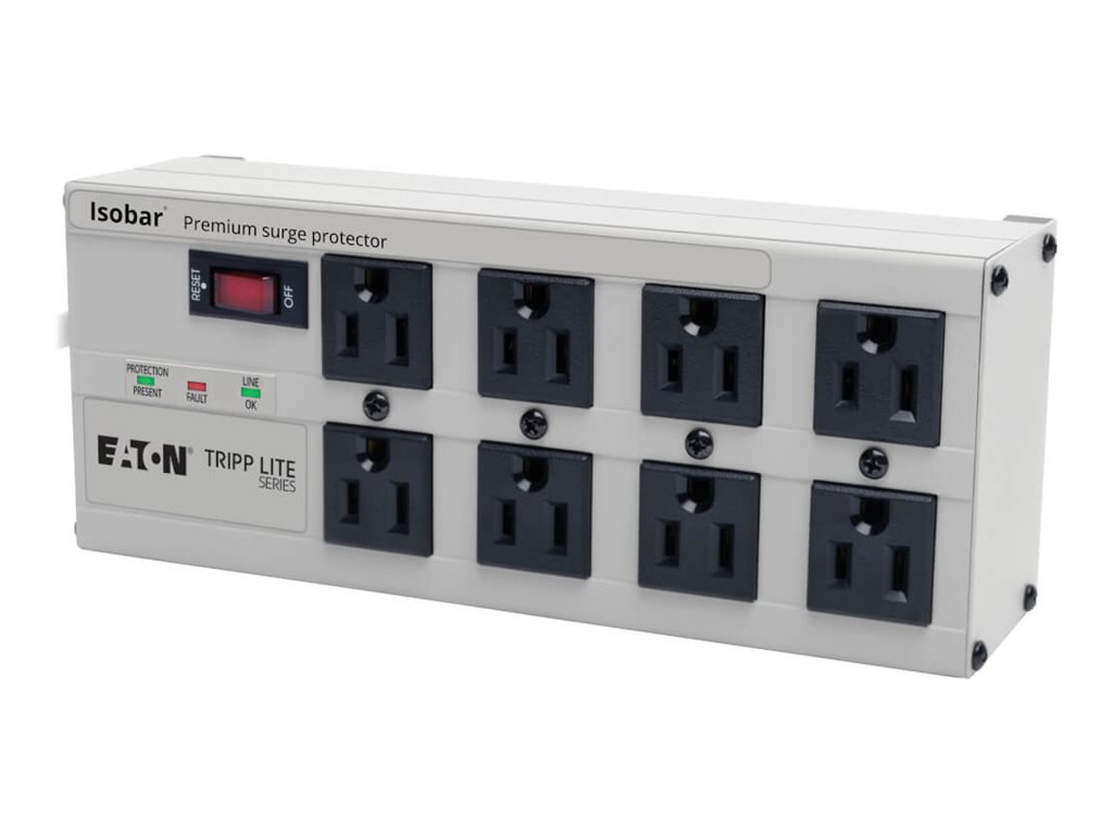 Tripp Lite Isobar Surge Protector Metal RJ11 8 Outlet 12' Cord 3840 Joules