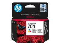 HP 704 - colour (cyan, magenta, yellow) - original - ink cartridge