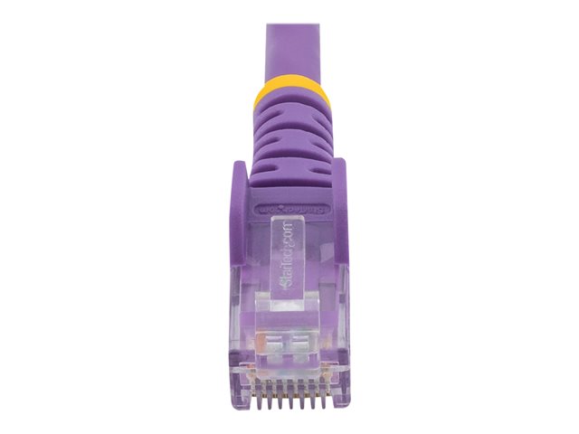 Image of StarTech.com 50cm CAT6 Ethernet Cable, 10 Gigabit Snagless RJ45 650MHz 100W PoE Patch Cord, CAT 6 10GbE UTP Network Cable w/Strain Relief, Purple, Fluke Tested/Wiring is UL Certified/TIA - Category 6 - 24AWG (N6PATC50CMPL) - network cable - 50 cm - purple