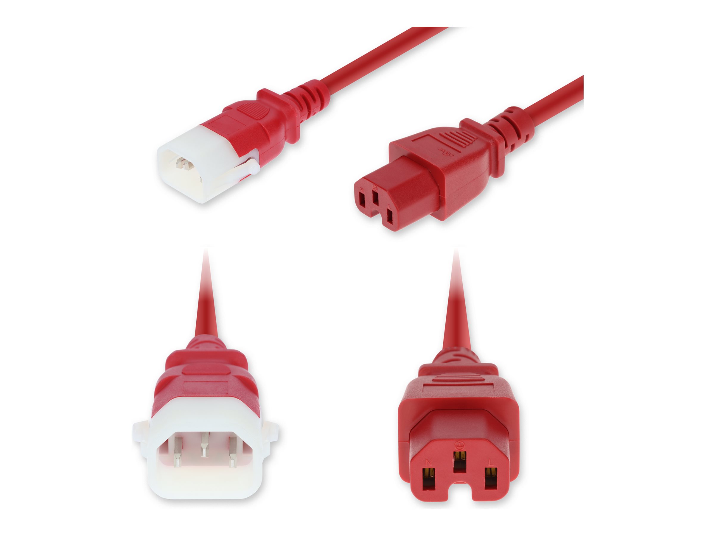 AddOn - Power cable - IEC 60320 C14 to IEC 60320 C15 P-Lock
