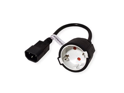 VALUE Netzkabel C14-Stecker 0,3m