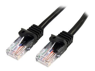 StarTech.com Cat5e Ethernet Cable - 6 ft - Black- Patch Cable - Snagless Cat5e Cable - Short Network Cable - Ethernet Cord - Cat 5e Cable - 6ft