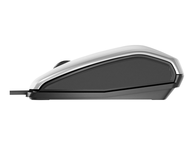 CHERRY MC4900 - Souris - droitiers et gauchers - optique - 3 boutons - filaire - USB - argent/noir