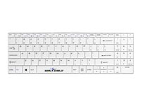 Seal Shield Clean Wipe Waterproof Keyboard backlit USB UK white