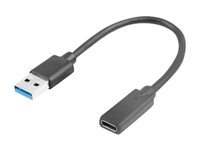Lanberg USB 3.1 Gen 1 On-The-Go USB-C adapter 15cm Sort
