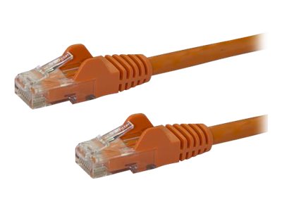 StarTech.com 50cm CAT6 Ethernet Cable, 10 Gigabit Snagless RJ45 650MHz 100W PoE Patch Cord, CAT 6 10GbE UTP Network Cable w/Strain Relief, Orange, Fluke Tested/Wiring is UL Certified/TIA