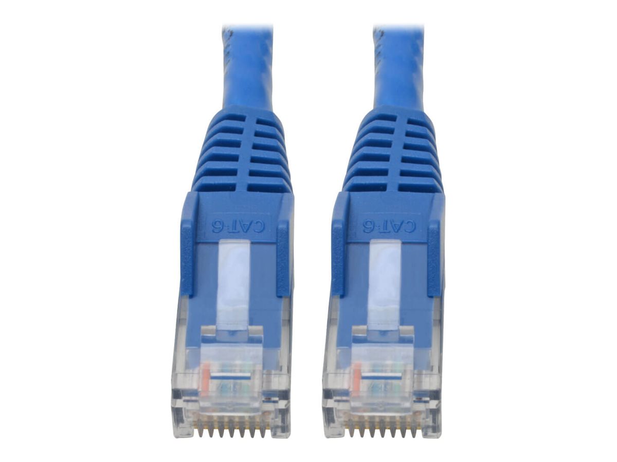 Eaton Tripp Lite Series Cat6 Gigabit Snagless Molded (UTP) Ethernet Cable (RJ45 M/M), PoE, Blue, 6-in. (15.24 cm)