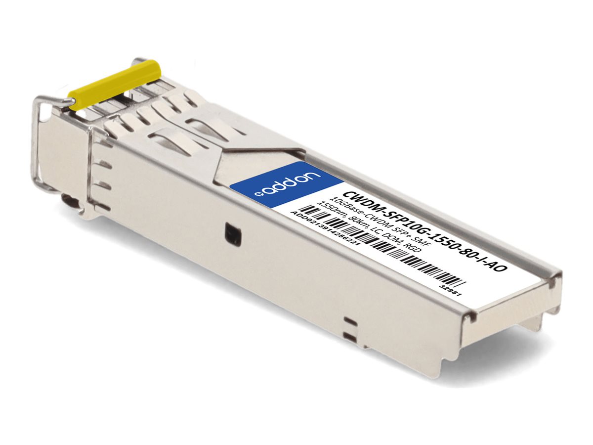 AddOn - SFP+ transceiver module (equivalent to: Cisco CWDM-SFP10G-1550-80-I)