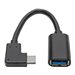 Eaton Tripp Lite Series USB C to USB-A Cable Right Angle 3.1 5 Gbps USB Type C M/F 6in