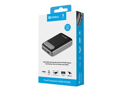 SANDBERG Travel Powerbank 20000 PD35W Smartphone Zubehör