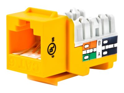 Weltron Modular insert CAT 6 RJ-45 yellow TAA Compliant