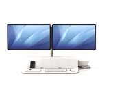 FELLOWES STATION ASSIS-DEBOUT LOTUS BLAN