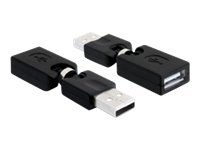 DeLOCK USB 2.0 USB-adapter 6.5cm Sort