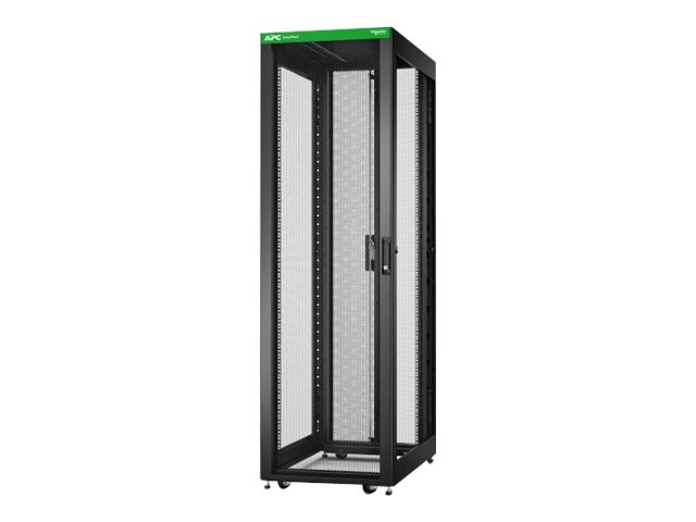 APC Easy Rack 42Ux600x1000 with Roof castors feet and 4Brackets No Side panels Bottom black
