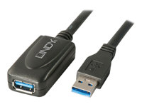 LINDY Active Extension Cable - USB extender - USB 3.0 - 9 pin USB Type A / 9 pin USB Type A - up to 5 m