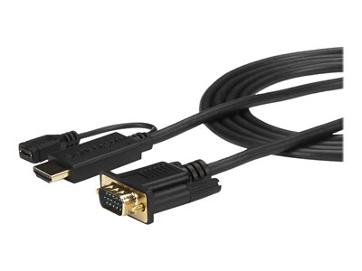 StarTech.com HDMI to VGA Cable - 3ft / 1m - 1080p - 1920 x 1200 - Active HDMI  Cable - Monitor Cable - Computer Cable (HD2VGAMM3) - adapter cable - HDMI /  VGA - 3.3ft