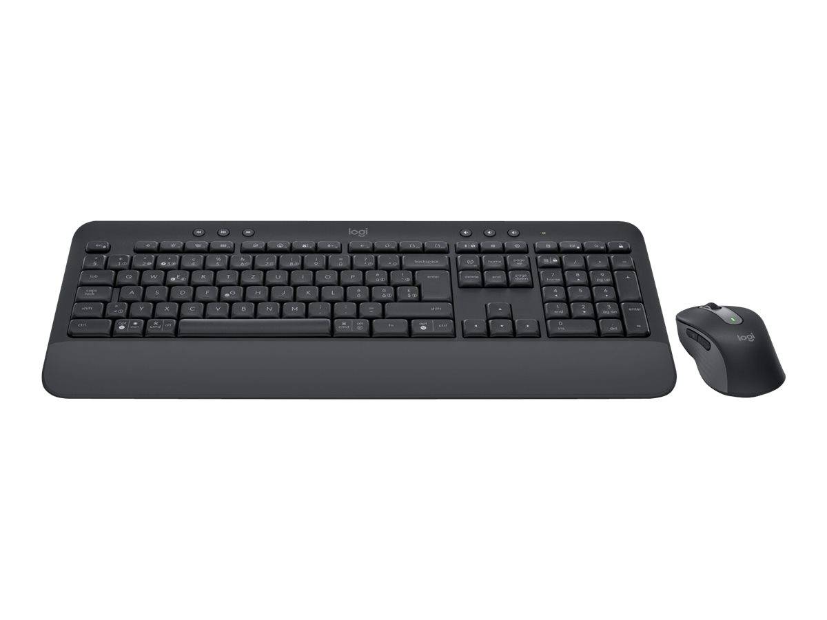 Logitech Signature MK650 Combo for Business - klávesnice a sada myši - AZERTY - belgická - bělavá Vstupní zařízení