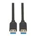 Eaton Tripp Lite Series USB 3.0 SuperSpeed A to A Cable for USB 3.0 All-in-One Keystone/Panel Mount Couplers (M/M), Black, 10 ft. (3 m)