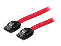 StarTech.com 8in Latching SATA to SATA Cable - F/F - SATA cable - Serial ATA 150/300/600 - SATA (R) to SATA (R) - 20 cm - latched - red - for P/N: 25S22M2NGFFR, HSB13SATSASB, HSB1SATSASBA, HSB1SATSASVA, HSB43SATSASB, S322M225R