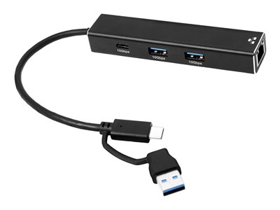 4XEM - Hub - 2 x USB 3.2 + 1 x USB-C 3.1 Gen 1 + 1 x 2.5GBase-T