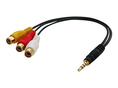 LINDY AudiVideo Adapter 3.5-3xRCA  Video+Audio-Stereo 4Segme