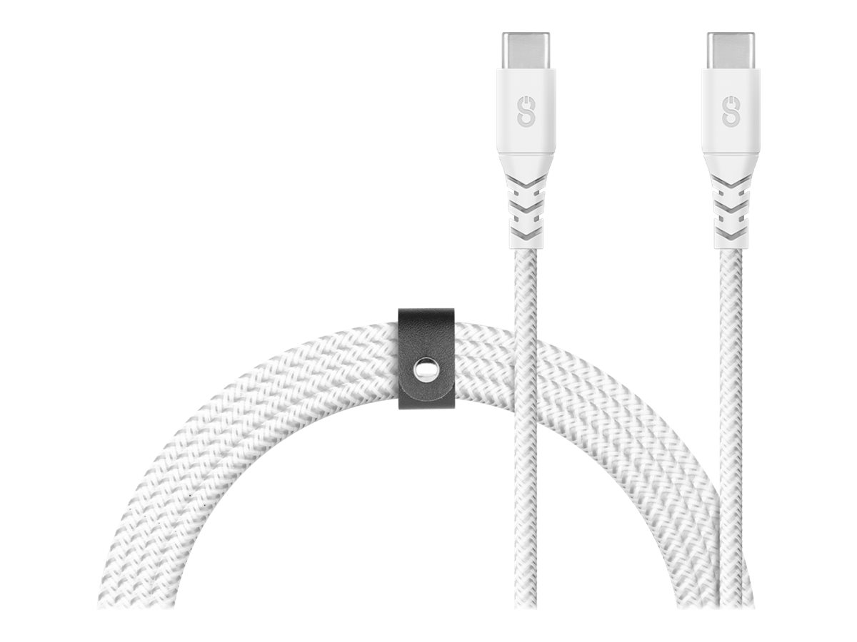 LOGiiX Piston Connect Armour+ 100W USB-C to USB-C Cable - White - 3m