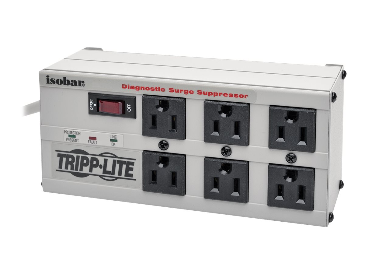 Tripp Lite Isobar Surge Protector Metal 6 Outlet 6' Cord 3330 Joules