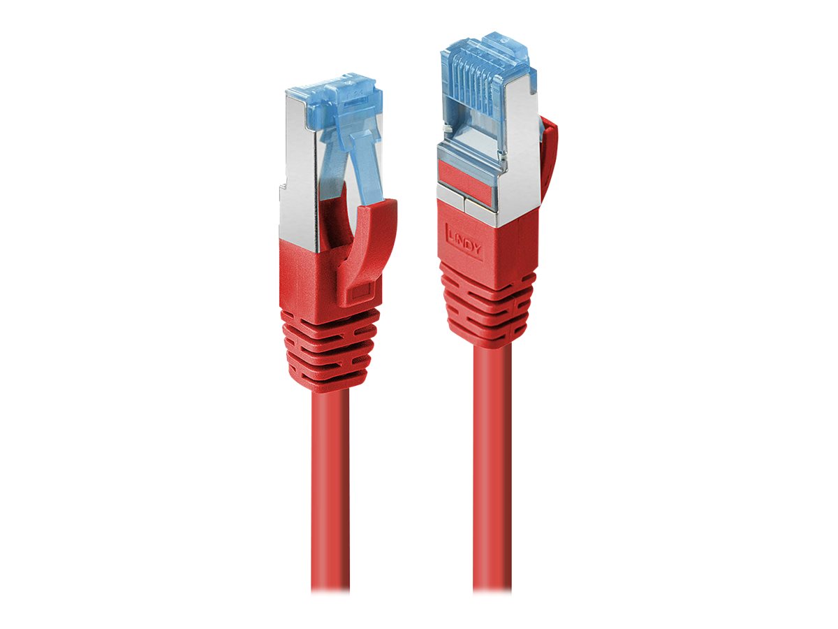 C ble réseau Rouge Cat.6A S/FTP LSZH, 0.5m