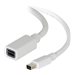 C2G 10ft Mini DisplayPort Extension Cable White Male to Female Thunderbolt2