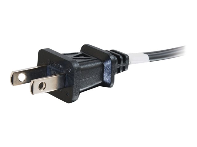 C2G 6ft Power Cord - Non Polarized Power Cord - NEMA 1-15P to IEC320C7