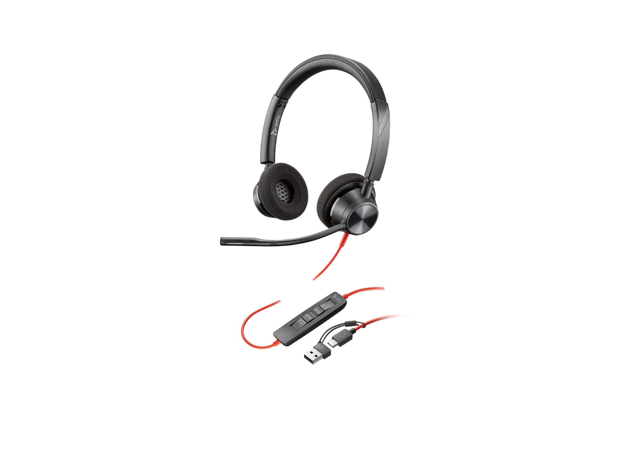 HP Poly Blackwire 3320 headset Usage / lifestyle Right-angle 72800