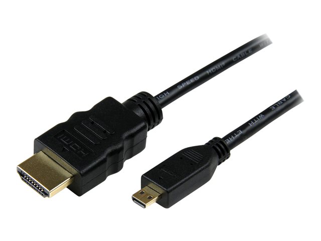 Image of StarTech.com 3m High Speed HDMI® Cable with Ethernet - HDMI to HDMI Micro - M/M - 3 Meter HDMI (A) to HDMI Micro (D) Cable (HDADMM3M) - HDMI cable with Ethernet - 3 m