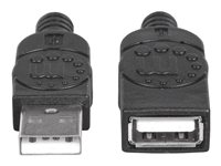 Manhattan USB 2.0 USB forlængerkabel 1m Sort