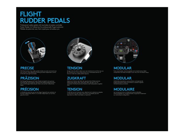 LOGI G Saitek PRO Flight Rudd Ped