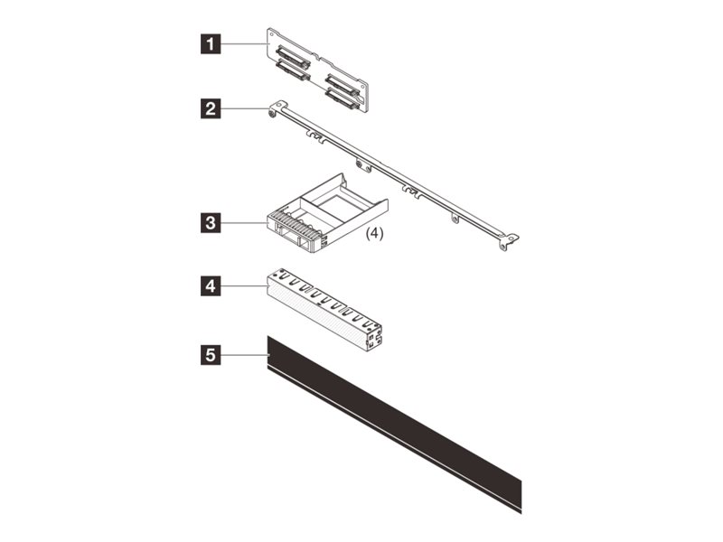 Lenovo - Server 4 x 2.5" SAS/SATA backplane kit