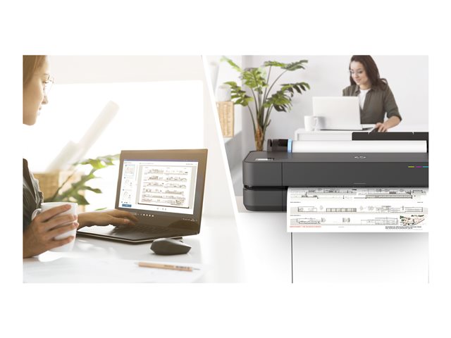 HP DesignJet T230 - 610 mm (24") Großformatdrucker - Farbe - Tintenstrahl - A1, ANSI D - 2400 x 1200 dpi