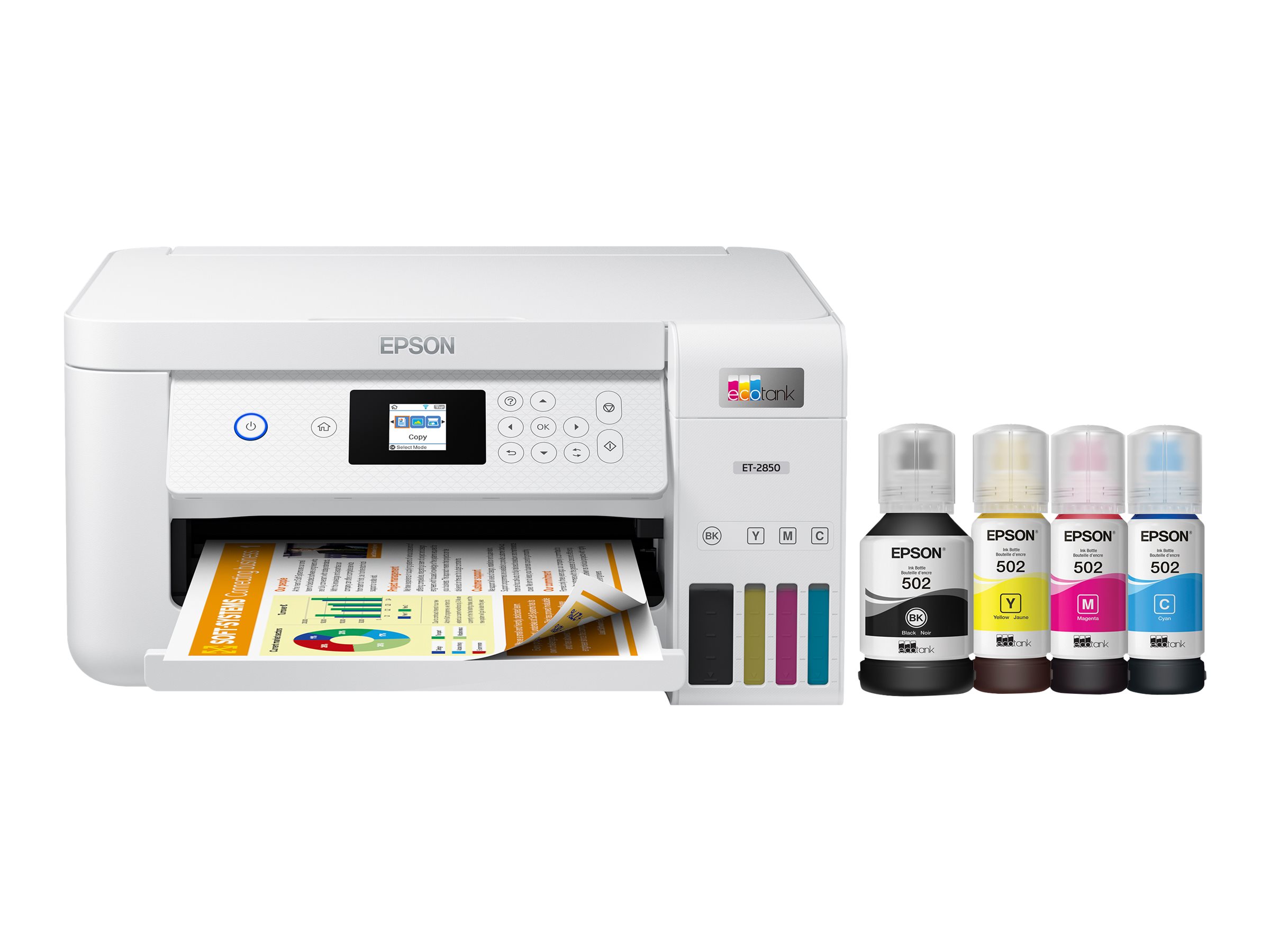 Epson EcoTank Wireless All-in-One Colour Printer - White - ET-2850
