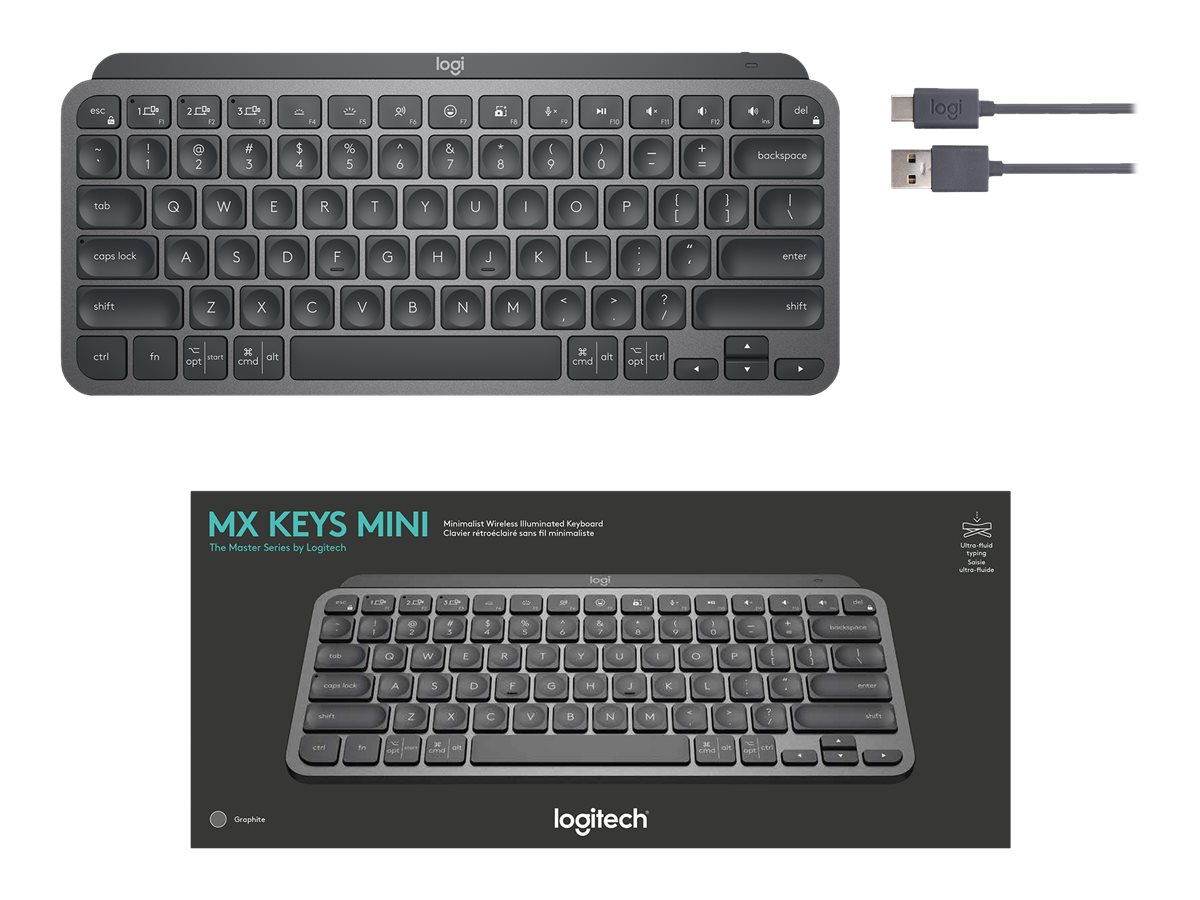 Logitech MX Keys Mini keyboard black Input Product shot Front 79800