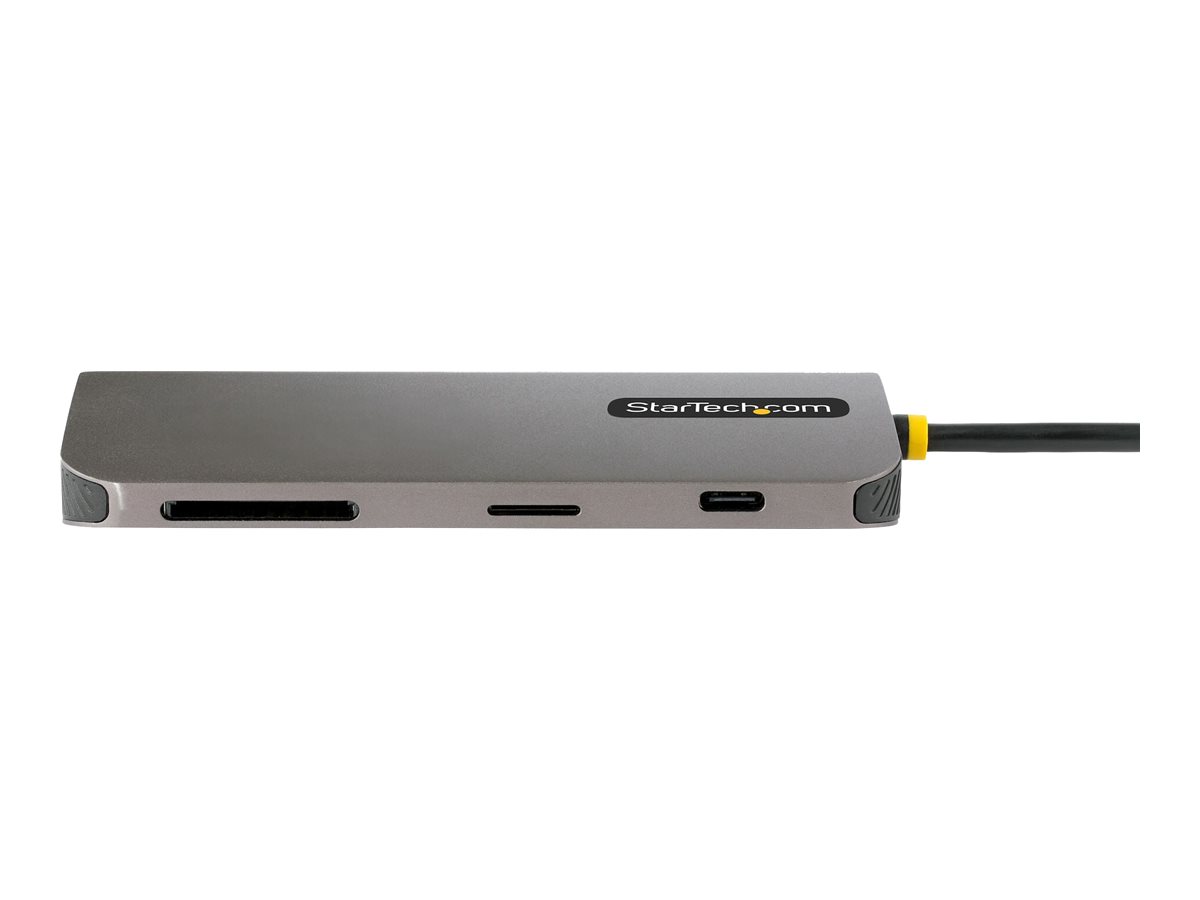 Startech USB C Multiport Adapter 4K 60Hz HDMI Video 3 Pt 5Gbps USB-A Hub 100W Power Delivery Product shot Back 78850