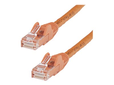 Startech 15ft CAT6 Ethernet Cable, 10 Gigabit Snagless RJ45 650MHz 100W PoE Patch Cord, CAT 6 10GbE UTP Network Cable w/Strain Relief, Orange, Wiring is UL Certified/TIA
