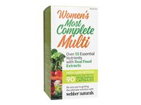 Webber Naturals Women's Most Complete Multi Vegetarian Capsules - 90's
