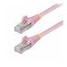 Startech 6in Pink CAT6a Ethernet Cable, Snagless, S/FTP, 10G, LSZH