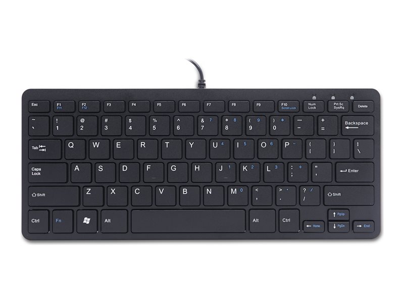 R-Go Compact Clavier, QWERTY (US), blanc, filaire - clavier - QWERTY - US - noir Priphrique d\'entre