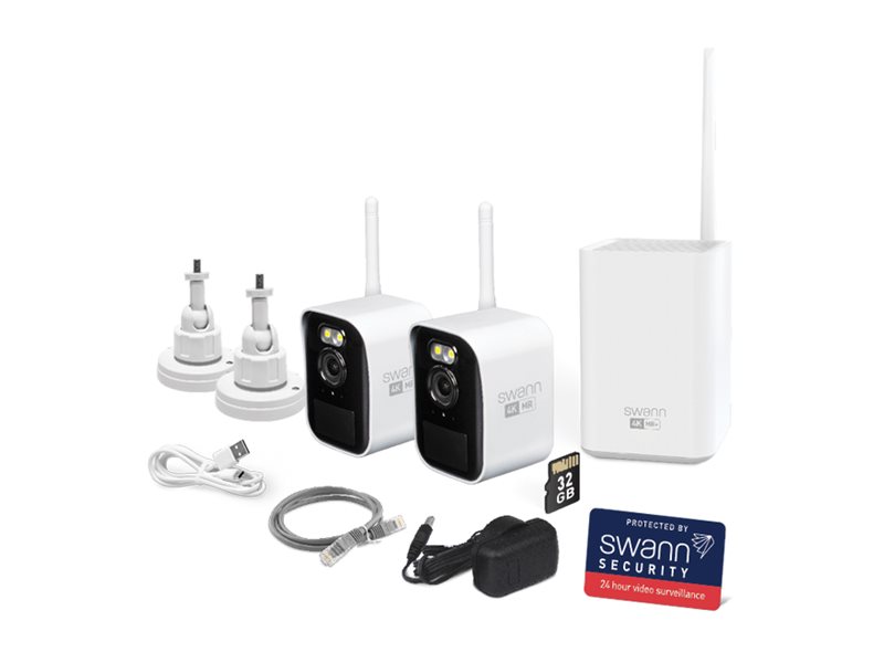 Swann MaxRanger4K SWNVK-MRMINISD2 NVR + camera(s) wireless (Wi-Fi) AC powered solar battery Product shot Right-angle 79550