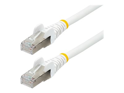 Startech 5ft LSZH CAT6a Ethernet Cable, White, 10 Gigabit Snagless RJ45 100W PoE Patch Cord, CAT 6A 10GbE 27AWG S/FTP Network Cable w/Strain Relief, ETL